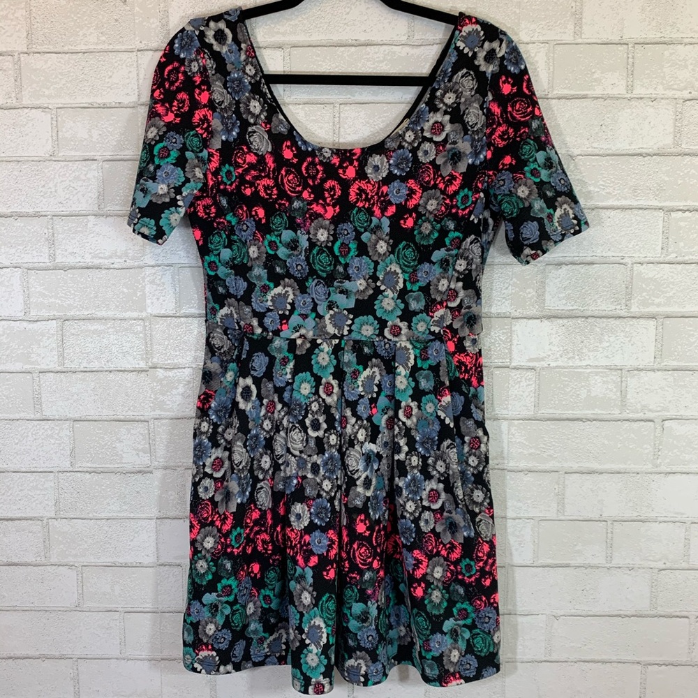 LUSH NWOT Floral Skater Dress